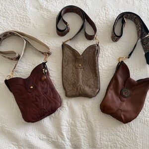 Chic Tan and Brown Crossbody Bag